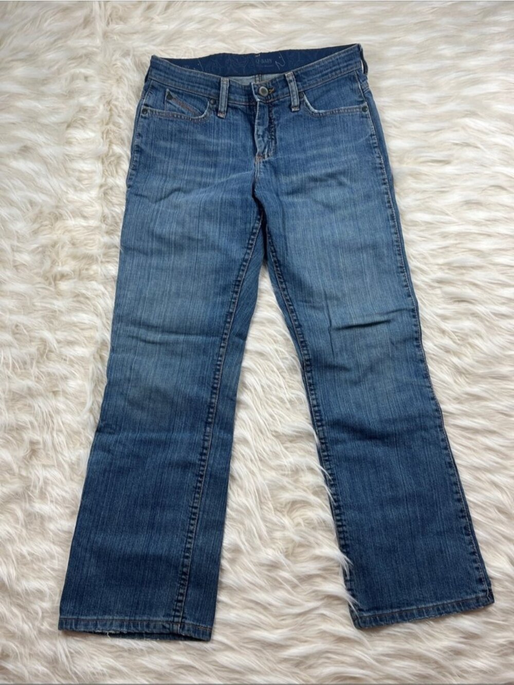Wrangler Q-Baby Western Jeans Size 6 30x30 Bootcut Medium Wash